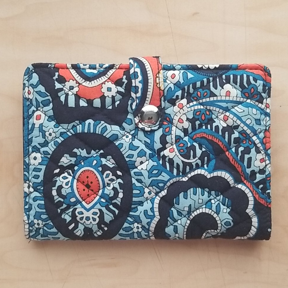 Vera Bradley Blue Orange Paisley Wallet